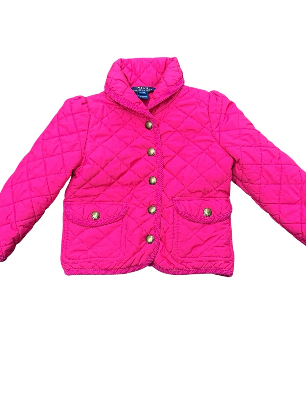 POLO Ralph Lauren Toddler Girls Pink Quilted Coat Jacket Sz 2T